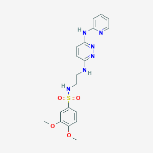 3,4-dimethoxy-N-(2-((6-(pyridin-2-ylamino)pyridazin-3-yl)amino)ethyl)benzenesulfonamide