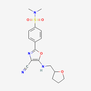 4-{4-cyano-5-[(tetrahydrofuran-2-ylmethyl)amino]-1,3-oxazol-2-yl}-N,N-dimethylbenzenesulfonamide