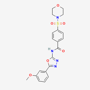 molecular formula C20H20N4O6S B2911923 N-(5-(3-methoxyphenyl)-1,3,4-oxadiazol-2-yl)-4-(morpholinosulfonyl)benzamide CAS No. 533869-98-6