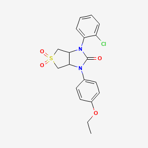 molecular formula C19H19ClN2O4S B2911925 1-(2-chlorophenyl)-3-(4-ethoxyphenyl)tetrahydro-1H-thieno[3,4-d]imidazol-2(3H)-one 5,5-dioxide CAS No. 862721-76-4
