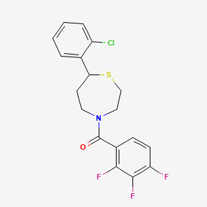 (7-(2-Chlorophenyl)-1,4-thiazepan-4-yl)(2,3,4-trifluorophenyl)methanone