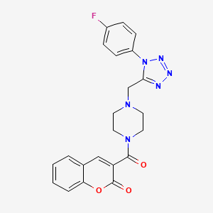 3-(4-((1-(4-fluorophenyl)-1H-tetrazol-5-yl)methyl)piperazine-1-carbonyl)-2H-chromen-2-one