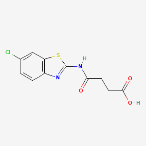 molecular formula C11H9ClN2O3S B2911939 4-[(6-Chloro-1,3-benzothiazol-2-yl)amino]-4-oxobutanoic acid CAS No. 352699-95-7