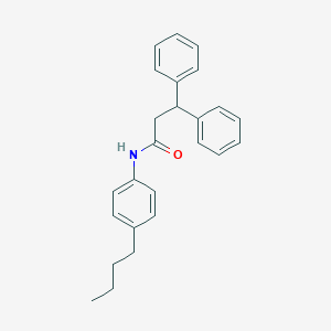 molecular formula C25H27NO B291195 N-(4-butylphenyl)-3,3-diphenylpropanamide 