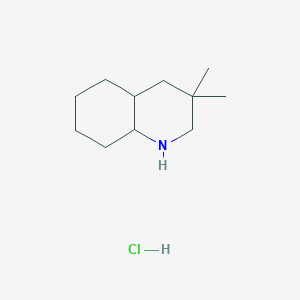 molecular formula C11H22ClN B2911956 3,3-Dimethyl-2,4,4a,5,6,7,8,8a-octahydro-1H-quinoline;hydrochloride CAS No. 2416236-63-8