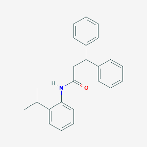 molecular formula C24H25NO B291196 N-(2-isopropylphenyl)-3,3-diphenylpropanamide 