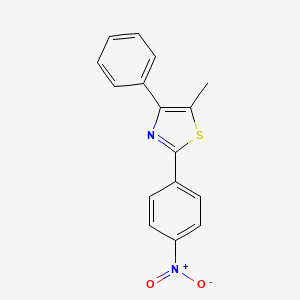 molecular formula C16H12N2O2S B2911964 5-Methyl-2-(4-nitrophenyl)-4-phenylthiazole CAS No. 1386167-33-4