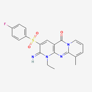 1-ethyl-3-((4-fluorophenyl)sulfonyl)-2-imino-10-methyl-1H-dipyrido[1,2-a:2',3'-d]pyrimidin-5(2H)-one