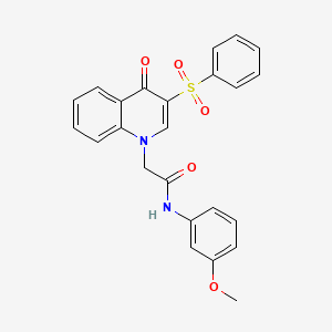 molecular formula C24H20N2O5S B2911976 N-(3-methoxyphenyl)-2-(4-oxo-3-(phenylsulfonyl)quinolin-1(4H)-yl)acetamide CAS No. 902278-95-9