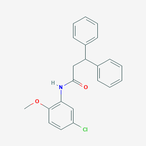 molecular formula C22H20ClNO2 B291198 N-(5-chloro-2-methoxyphenyl)-3,3-diphenylpropanamide 