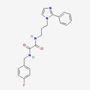 N1-(4-fluorobenzyl)-N2-(3-(2-phenyl-1H-imidazol-1-yl)propyl)oxalamide