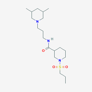 N-(3-(3,5-dimethylpiperidin-1-yl)propyl)-1-(propylsulfonyl)piperidine-3-carboxamide
