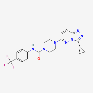 4-(3-cyclopropyl-[1,2,4]triazolo[4,3-b]pyridazin-6-yl)-N-(4-(trifluoromethyl)phenyl)piperazine-1-carboxamide