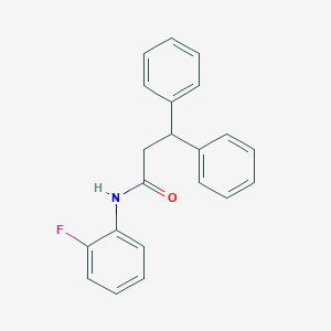 molecular formula C21H18FNO B291200 N-(2-Fluorophenyl)-3,3-diphenylpropanamide 