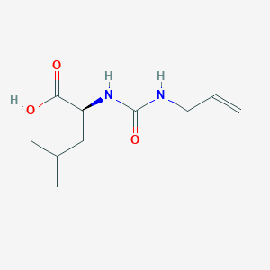 molecular formula C10H18N2O3 B2912001 (2S)-4-methyl-2-(prop-2-enylcarbamoylamino)pentanoic acid CAS No. 1173683-31-2