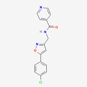 N-((5-(4-chlorophenyl)isoxazol-3-yl)methyl)isonicotinamide