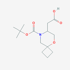 2-[8-[(2-Methylpropan-2-yl)oxycarbonyl]-5-oxa-8-azaspiro[3.5]nonan-7-yl]acetic acid