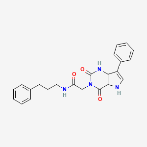 2-(2,4-dioxo-7-phenyl-1H-pyrrolo[3,2-d]pyrimidin-3(2H,4H,5H)-yl)-N-(3-phenylpropyl)acetamide