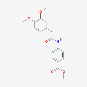 molecular formula C18H19NO5 B291201 Methyl 4-{[(3,4-dimethoxyphenyl)acetyl]amino}benzoate 