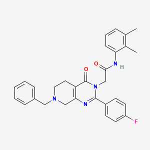 2-(7-benzyl-2-(4-fluorophenyl)-4-oxo-5,6,7,8-tetrahydropyrido[3,4-d]pyrimidin-3(4H)-yl)-N-(2,3-dimethylphenyl)acetamide