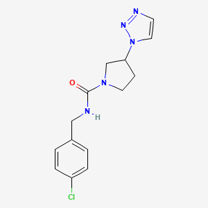 N-(4-chlorobenzyl)-3-(1H-1,2,3-triazol-1-yl)pyrrolidine-1-carboxamide