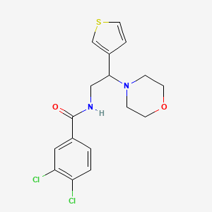 3,4-dichloro-N-(2-morpholino-2-(thiophen-3-yl)ethyl)benzamide