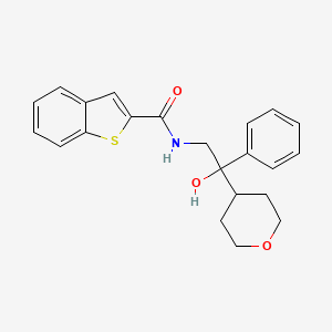 N-(2-hydroxy-2-phenyl-2-(tetrahydro-2H-pyran-4-yl)ethyl)benzo[b]thiophene-2-carboxamide