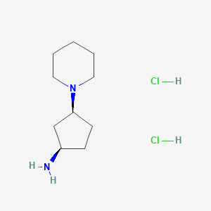 (1R,3S)-3-Piperidin-1-ylcyclopentan-1-amine;dihydrochloride