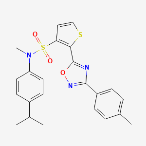 N-(4-isopropylphenyl)-N-methyl-2-(3-(p-tolyl)-1,2,4-oxadiazol-5-yl)thiophene-3-sulfonamide