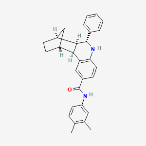 (1R,2S,10R,11R,12S)-N-(3,4-Dimethylphenyl)-10-phenyl-9-azatetracyclo[10.2.1.02,11.03,8]pentadeca-3(8),4,6-triene-5-carboxamide