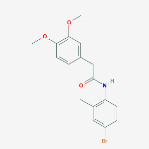 molecular formula C17H18BrNO3 B291203 N-(4-bromo-2-methylphenyl)-2-(3,4-dimethoxyphenyl)acetamide 