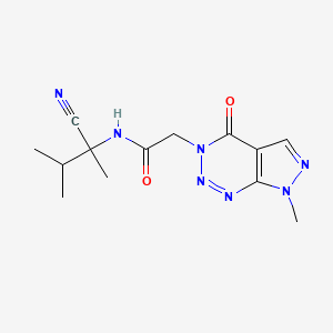 molecular formula C13H17N7O2 B2912030 N-(2-Cyano-3-methylbutan-2-yl)-2-(7-methyl-4-oxopyrazolo[3,4-d]triazin-3-yl)acetamide CAS No. 2224259-96-3