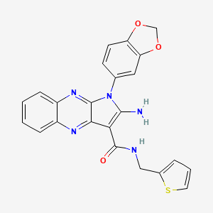 2-amino-1-(1,3-benzodioxol-5-yl)-N-(thiophen-2-ylmethyl)pyrrolo[3,2-b]quinoxaline-3-carboxamide
