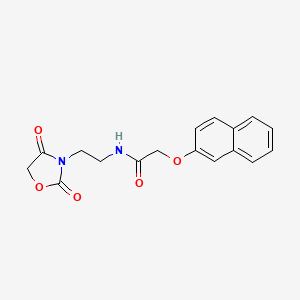 molecular formula C17H16N2O5 B2912036 N-(2-(2,4-dioxooxazolidin-3-yl)ethyl)-2-(naphthalen-2-yloxy)acetamide CAS No. 2034383-94-1