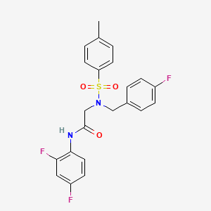 N-(2,4-difluorophenyl)-2-[(4-fluorophenyl)methyl-(4-methylphenyl)sulfonylamino]acetamide