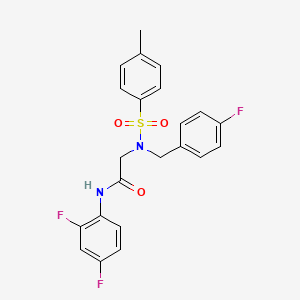 molecular formula C22H19F3N2O3S B2912040 N-(2,4-difluorophenyl)-2-[(4-fluorophenyl)methyl-(4-methylphenyl)sulfonylamino]acetamide CAS No. 1260831-05-7