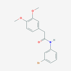 molecular formula C16H16BrNO3 B291205 N-(3-bromophenyl)-2-(3,4-dimethoxyphenyl)acetamide 