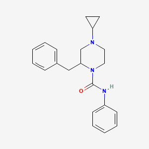 molecular formula C21H25N3O B2912075 2-benzyl-4-cyclopropyl-N-phenylpiperazine-1-carboxamide CAS No. 1421453-95-3