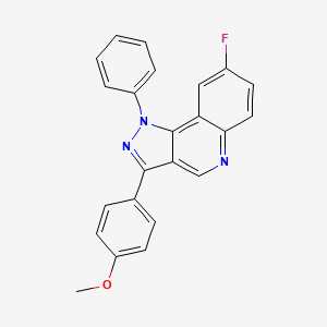 molecular formula C23H16FN3O B2912076 8-fluoro-3-(4-methoxyphenyl)-1-phenyl-1H-pyrazolo[4,3-c]quinoline CAS No. 892358-41-7