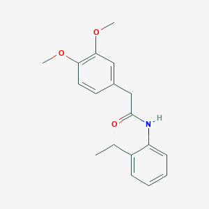 molecular formula C18H21NO3 B291208 2-(3,4-dimethoxyphenyl)-N-(2-ethylphenyl)acetamide 