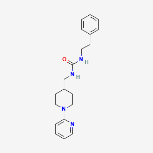 molecular formula C20H26N4O B2912082 1-Phenethyl-3-((1-(pyridin-2-yl)piperidin-4-yl)methyl)urea CAS No. 1235136-83-0