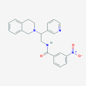 molecular formula C23H22N4O3 B2912092 N-(2-(3,4-dihydroisoquinolin-2(1H)-yl)-2-(pyridin-3-yl)ethyl)-3-nitrobenzamide CAS No. 898415-98-0
