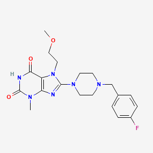 8-(4-(4-fluorobenzyl)piperazin-1-yl)-7-(2-methoxyethyl)-3-methyl-1H-purine-2,6(3H,7H)-dione