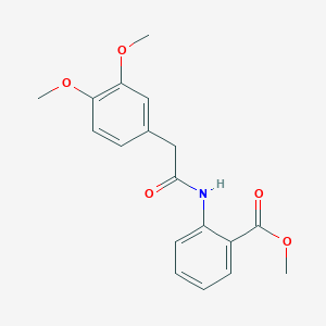 molecular formula C18H19NO5 B291211 Methyl 2-{[(3,4-dimethoxyphenyl)acetyl]amino}benzoate 