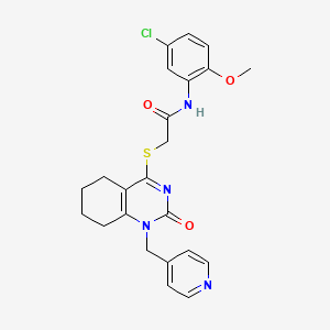 molecular formula C23H23ClN4O3S B2912114 N-(5-chloro-2-methoxyphenyl)-2-((2-oxo-1-(pyridin-4-ylmethyl)-1,2,5,6,7,8-hexahydroquinazolin-4-yl)thio)acetamide CAS No. 899747-31-0
