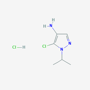 molecular formula C6H11Cl2N3 B2912154 5-Chloro-1-propan-2-ylpyrazol-4-amine;hydrochloride CAS No. 2503206-16-2