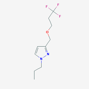 molecular formula C10H15F3N2O B2912178 1-propyl-3-[(3,3,3-trifluoropropoxy)methyl]-1H-pyrazole CAS No. 1856074-51-5
