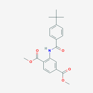 molecular formula C21H23NO5 B291218 Dimethyl 2-[(4-tert-butylbenzoyl)amino]terephthalate 