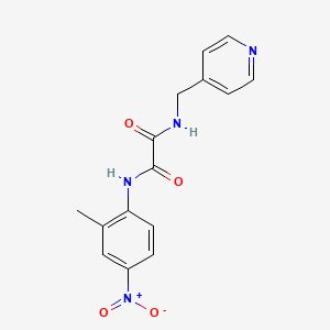 molecular formula C15H14N4O4 B2912186 N1-(2-methyl-4-nitrophenyl)-N2-(pyridin-4-ylmethyl)oxalamide CAS No. 941963-92-4
