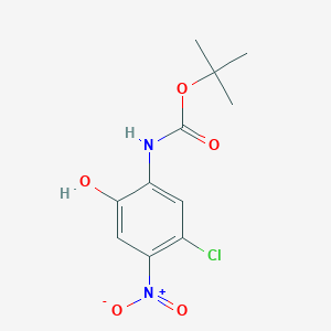 molecular formula C11H13ClN2O5 B2912189 Tert-butyl N-(5-chloro-2-hydroxy-4-nitrophenyl)carbamate CAS No. 1397072-83-1